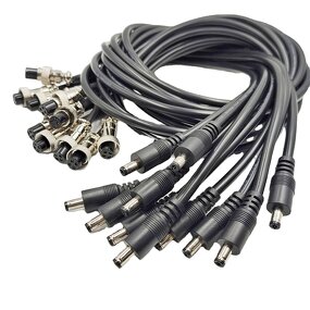 Power Cable Connector - Manufacturer - DC 5.5*2.1mm to GX12 4pin Shielded 18awg