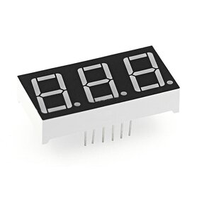 7 Segment LED Display - Manufacturer - 0.4" Red 3 Bit Common Cathode 12 PIN