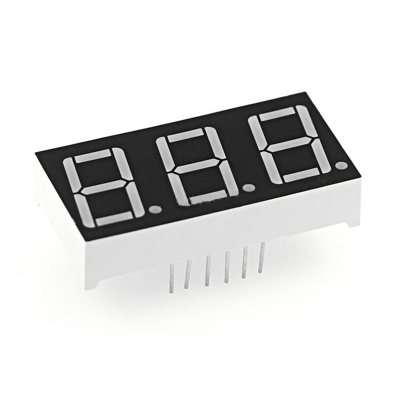 7 Segment LED Display - Manufacturer - 0.28" Red 3 Bit Common Anode 12 PIN