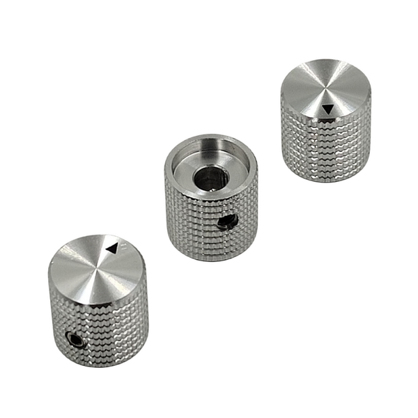 Potentiometer Knob - Manufacturer - 17*17mm Silver Aluminum 6mm Universal