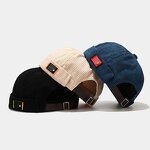 Beanie Cap - Manufacturer - Unisex Corduroy Retro Brimless Sailor Worker Cap