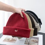 Beanie Hat - Manufacturer - Women Corgi Dog Embroidery Cuffed Warm Knitted Skull Cap - Customizable