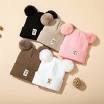 Beanie Hat - Manufacturer - Autumn Winter Kids Solid Color Cartoon Warm Travel Hat