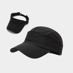 Baseball Cap - Manufacturer - Trendy Solid Dual-Use Quick-Dry Breathable Visor Ponytail Hat