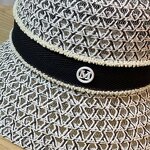 Bucket Hat - Manufacturer - Unisex Mesh Woven Braid Paper Straw Letter Fabric Band Hat
