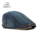 Peaked Cap - Manufacturer - 2025 Vintage British Denim Cotton Leisure Beret Cap