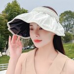 Sun Visor - Manufacturer - Women Hair Hoop Foldable UPF 50+ Large Brim Summer Cap