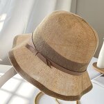 Sun Hat - Manufacturer - Wholesale Women Cotton Linen Breathable Straw Bucket Hat