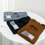 Balaclava - Manufacturer - Bear Ears Ladies 1 Hole Ski Mask Handmade Crochet Warm Hat