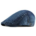 Newsboy Cap - Manufacturer - Unisex 4-Colour Stock Washed Denim Flat Ivy Gatsby Beret