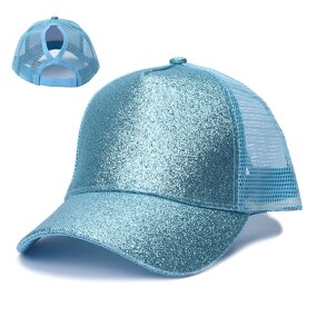 Trucker Hat - Manufacturer - Wholesale Custom Glitter Ponytail Sports Mesh Baseball Cap
