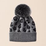 Beanie Hat - Manufacturer - Autumn Winter Leopard Jacquard Plush Pom Pom Windproof Hat