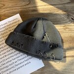 Skull Cap - Manufacturer - Distressed Ring Beanie Hip-hop Slouchy Knitted Winter Warm Hat