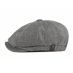 Newsboy Hat - Manufacturer - Classic Striped Irish Winter Flat Cap for Casual & Party Wear