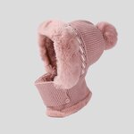 Beanie Set - Manufacturer - Women Winter One-Piece Knit Balaclava Scarf Ski Hat Set