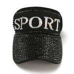 Sun Visor - Manufacturer - Stock Rhinestone Adjustable Empty Top UV Protection Cap