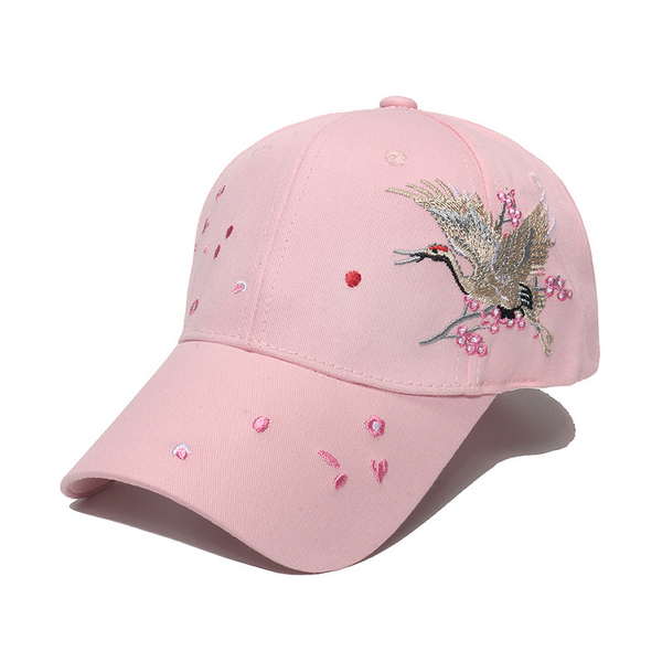 Baseball Cap - Manufacturer - Wholesale Women Bird Plum Blossom Embroidery Low Profile Hat