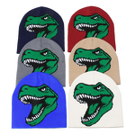 Beanie Hat - Manufacturer - Wholesale Cartoon Dinosaur Jacquard Custom Logo Winter Knitted Hat