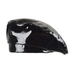Beret Hat - Manufacturer - Patent Leather PU Slouchy Captain Flat Top Lightweight Cap