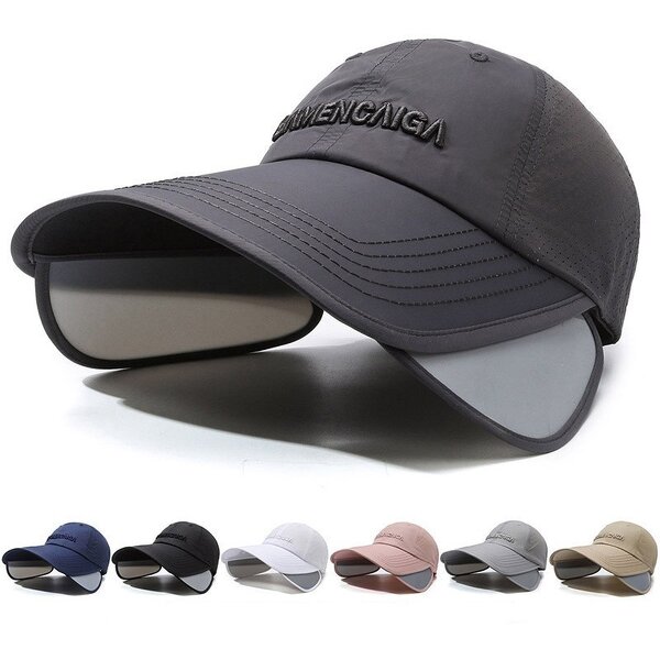 Baseball Cap - Manufacturer - Outdoor Summer Retractable Brim Quick-Dry Mesh Sport Cap