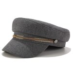 Beret Cap - Manufacturer - Women Metal Chain Decor Fiddler Baker Daily Outdoor Hat