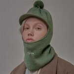 Balaclava - Manufacturer - New Knitted Visor Pompom Winter Face Ear Cover Neck Warmer