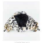 Trapper Hat - Manufacturer - Faux Rabbit Fur Leopard Russian Ushanka Ski Hunting Hat