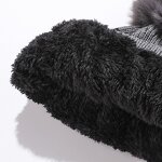 Hat Set - Manufacturer - Children Autumn Winter Solid Short Jacquard 3-Piece Hat Set