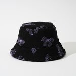 Bucket Hat - Manufacturer - Bow Jacquard Faux Shearling Women Furry Fisherman Cap