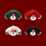 Beret Hat - Manufacturer - Women Christmas Santa Tree Wool Artist Painter Beanie