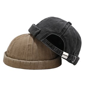 Beanie Cap - Manufacturer - Retro Washed Denim Hip Hop Melon Sailor Beret Hat