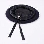 Beret Hat - Manufacturer - British Wool Leather Solid Classic Artist Painter Hat - Custom Embroidery