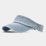 Bucket Hat - Manufacturer - Unisex Retro Denim Hollow Summer Sun Protection Striped Hat