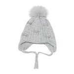 Beanie Hat - Manufacturer - Bow-embellished Pom Pom Women Solid Warm Knitted Skull Cap