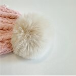 Beanie Hat - Manufacturer - Cable Knit Pom Pom Flower Children Warm Windproof Hat
