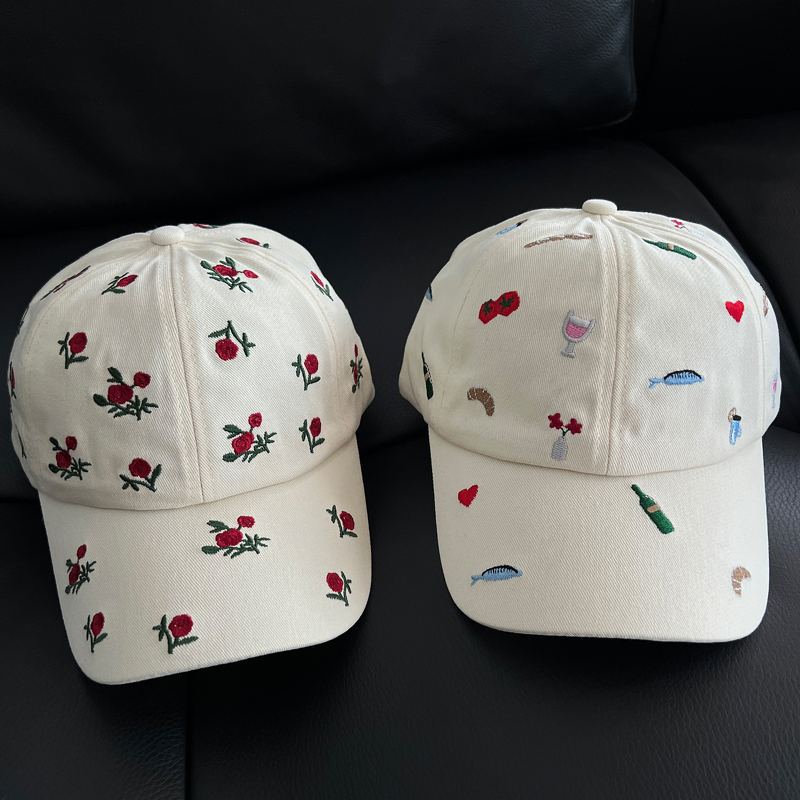 Baseball Cap - Manufacturer - New Embroidered Graffiti Rose Soft Top Adjustable Hat