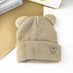 Beanie Cap - Manufacturer - Wholesale Bear Ear-decorated Brimless Cuffed Ski Skull Cap