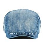 Newsboy Cap - Manufacturer - Unisex 4-Colour Stock Washed Denim Flat Ivy Gatsby Beret