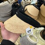 Sun Visor - Manufacturer - Wholesale Brand Raffia Wide Brim Ponytail Beach Straw Hat