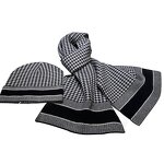 Hat Set - Manufacturer - Winter Warm Designer Beanie Scarf Unisex Houndstooth Set