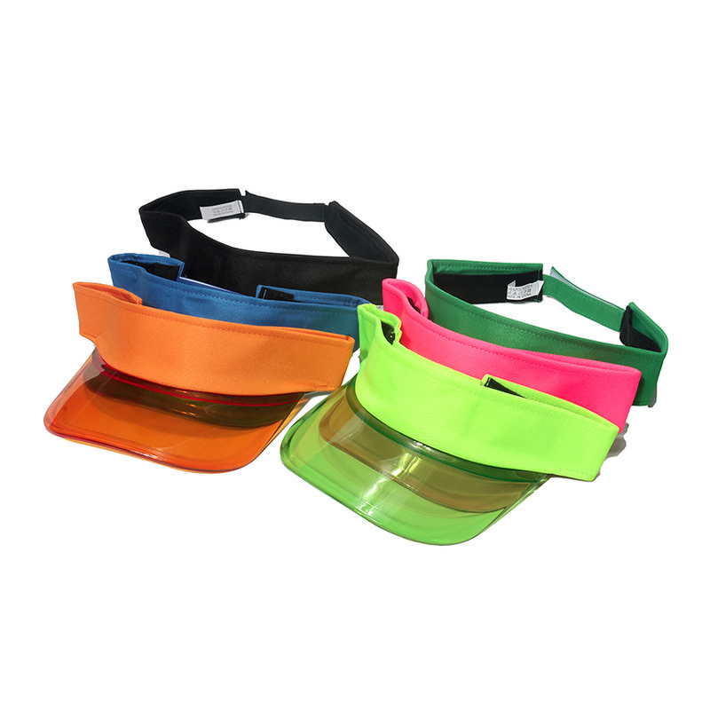 Sun Visor - Manufacturer - Fluorescent PVC Brim Summer Outdoor Cycling Travel Sun Hat