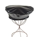 Beret Hat - Manufacturer - Patent Leather PU Slouchy Captain Flat Top Lightweight Cap