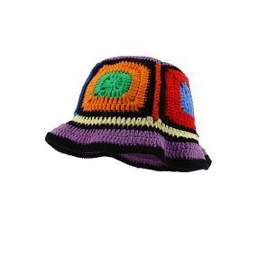 Bucket Hat - Manufacturer - Y2K Handmade Crochet Hollow Japan Korean Summer Beach Hat