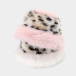 Bucket Hat - Manufacturer - Catwalk Fur Leopard Splicing Warm Imitation Fox Fur Hat