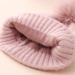 Beanie Hat - Manufacturer - Baby Girls Thickened Love Heart Pom Pom Warm Winter Hat
