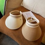 Sun Visor - Manufacturer - Women Straw Large Brim UPF 50+ Ponytail Beach Hat