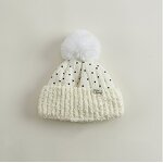 Beanie Hat - Manufacturer - Polka Dot Pom Pom Thickened Outdoor Warm Baby Winter Hat