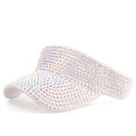 Sun Visor - Manufacturer - Unisex Summer Rhinestone Adjustable UV Protection Top Cap