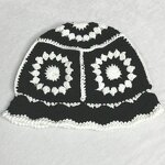 Bucket Hat - Manufacturer - Women Boho Crochet Flower Wool Floppy Casual Party Cap