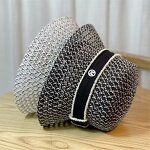 Bucket Hat - Manufacturer - Unisex Mesh Woven Braid Paper Straw Letter Fabric Band Hat